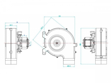 Wall Mounted Cast Aluminium Case Blower Fan