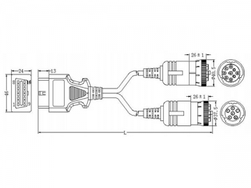 Cummins 6 & 9-Pin Y Cable