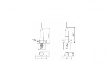 3G-10G 1100nm-1650nm InGaAs Coaxial Pigtail Pin Photo Diode