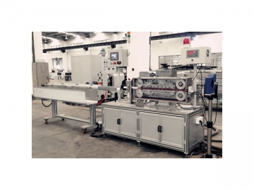 Precision medical tube extrusion line