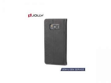 Leather Samsung Galaxy S8 Case, Waterproof Cell Phone Wallet Case