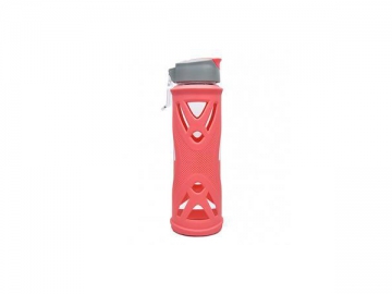 Glass Water Bottle with Flip Lid