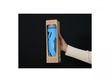 Glass Water Bottle with Flip Lid