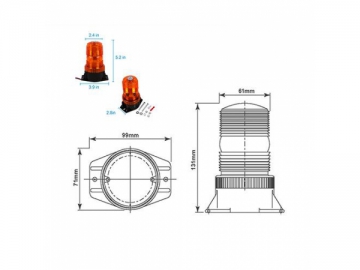 High Profile Forklift LED Strobe Light