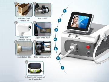 Portable Diode Laser Hair Removal Machine