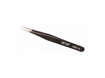 ESD Safe Industrial Tweezers, Anti-Static Stainless Steel Tweezers