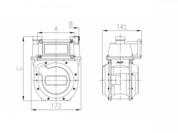 Diaphragm Gas Meter with Aluminum Case